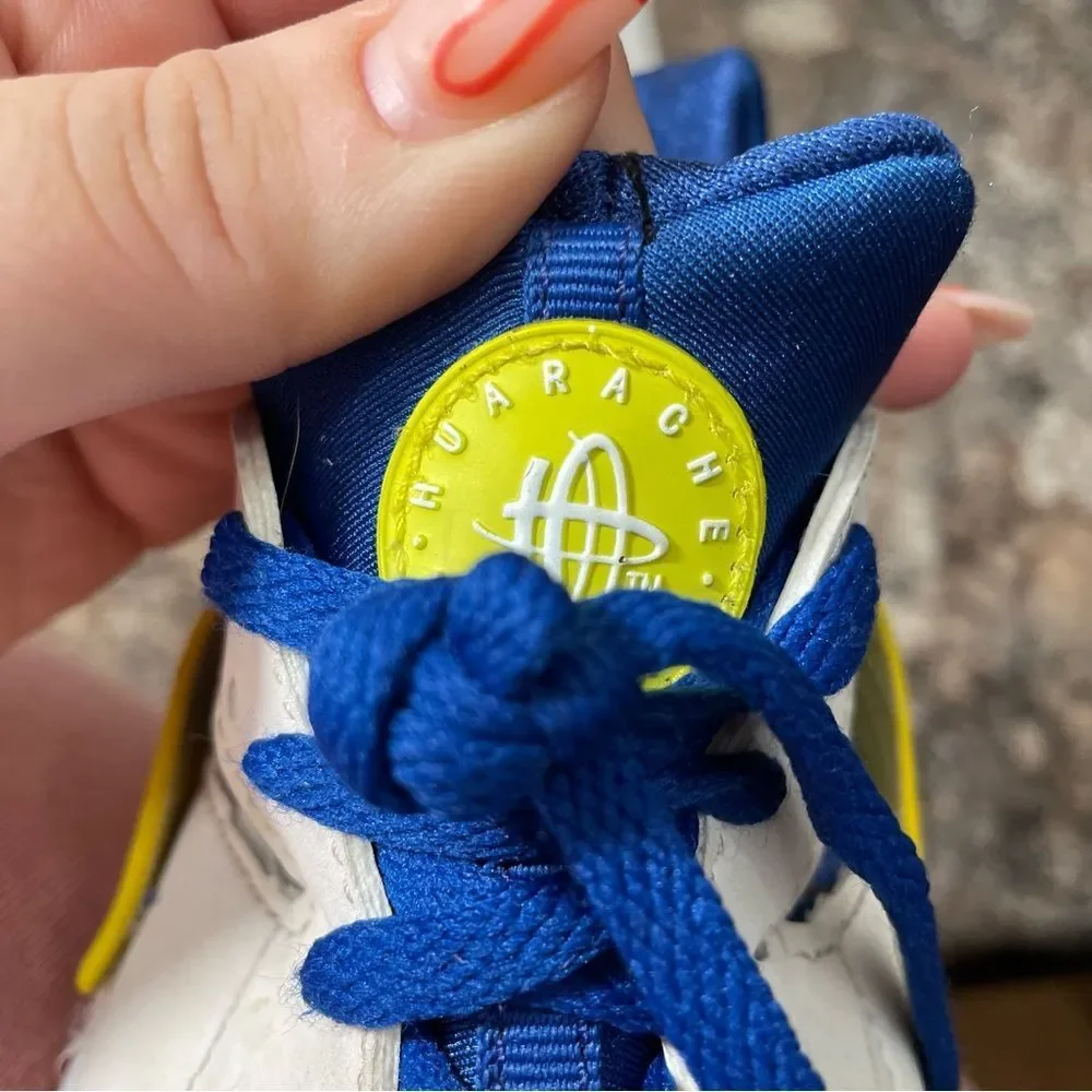 Nike Huarache Blue & Yellow Athletic Shoes